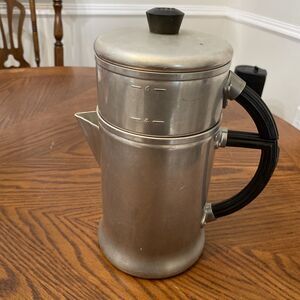 Wearever #966 Coffee Percolator Aluminum 4 Piece Complete Set Camping Off Grid